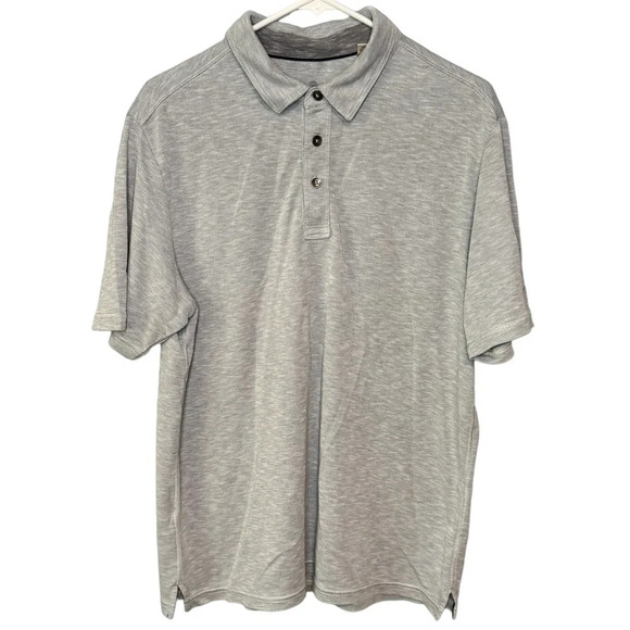 Tommy Bahama Men’s Grey Polo Casual Modal Blend Short Sleeve Shirt. Size Large - Picture 1 of 9